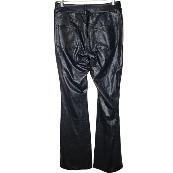Commando‎ Medium Black Faux Leather Flare Women's Pants M - Picture 2 of 6
